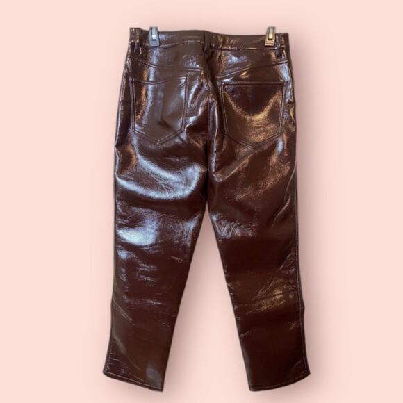 asos high waisted vinyl jeans 30x28 size 10 medium pants - Picture 2 of 5